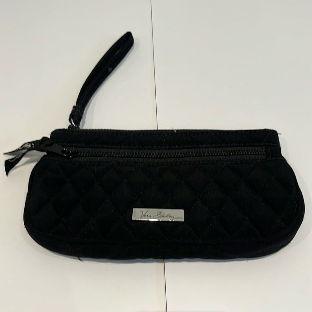 Vera Bradley Quilted Black Wristlet